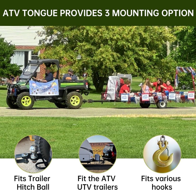 YanTuo ATV/UTV Three-Way Hitch, Heavy Duty Universal ATV Hitch Attachments, Trailer Hitch Adapter - Image 5